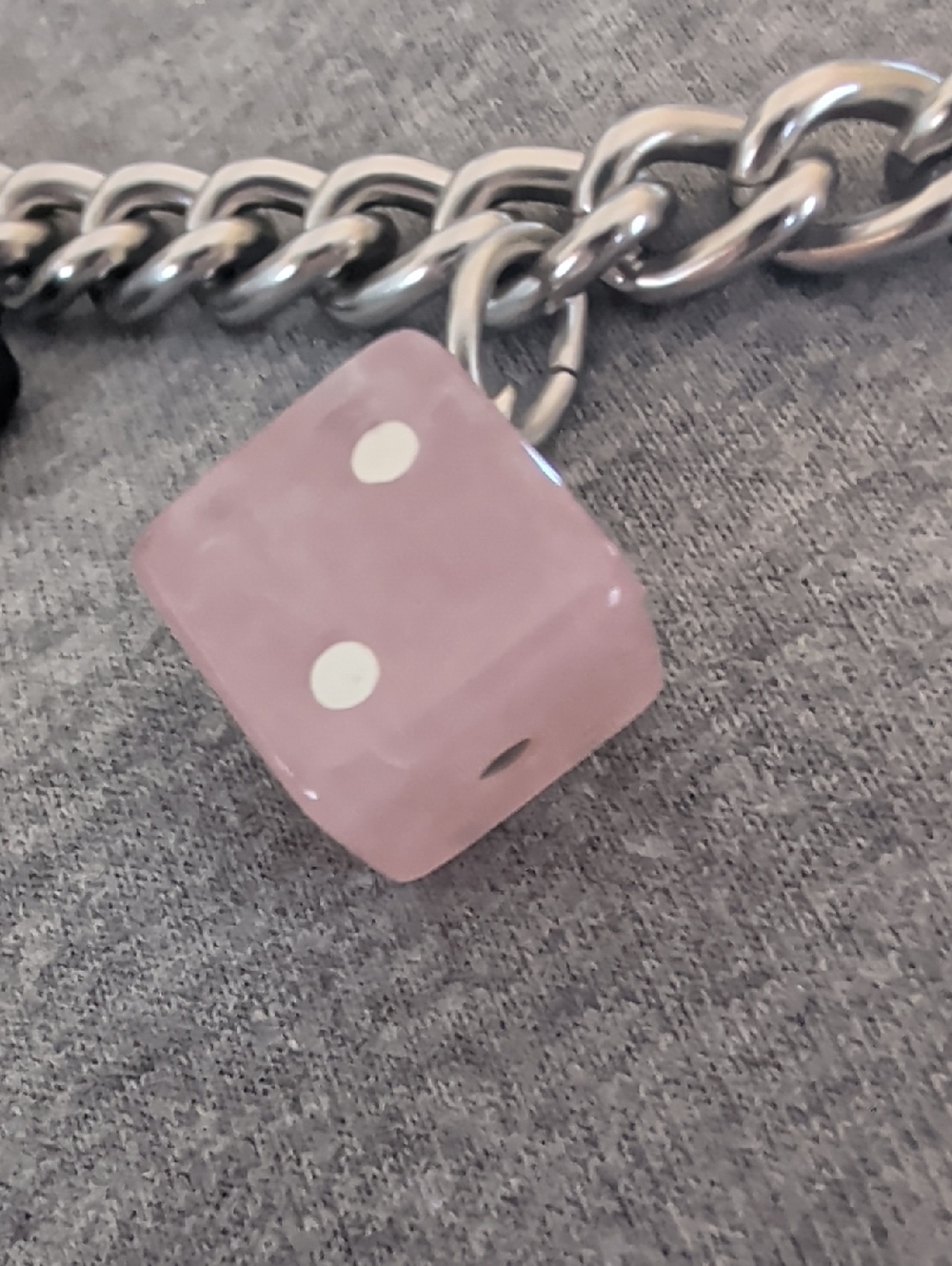 Coach Motif Chain Bag Charm In Silvertoned Hardware - Picture 9 of 13
